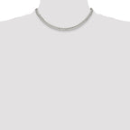 Sterling Silver Polished 5.7mm Double Diamond-cut Curb Chain