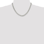 Sterling Silver Polished 5.7mm Double Diamond-cut Curb Chain