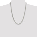 Sterling Silver Polished 5.7mm Double Diamond-cut Curb Chain