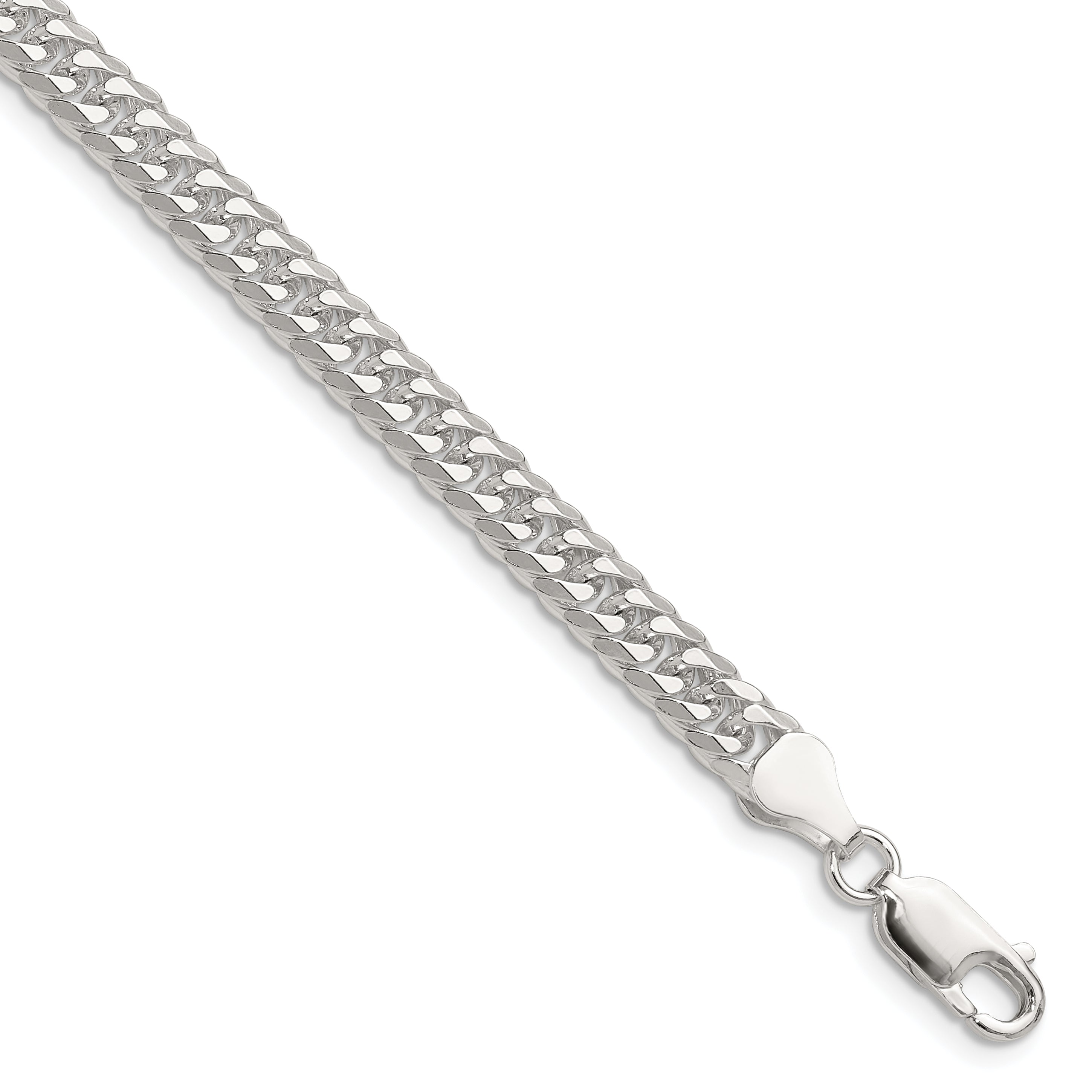 Sterling Silver Polished 5.7mm Double Diamond-cut Curb Chain Main image