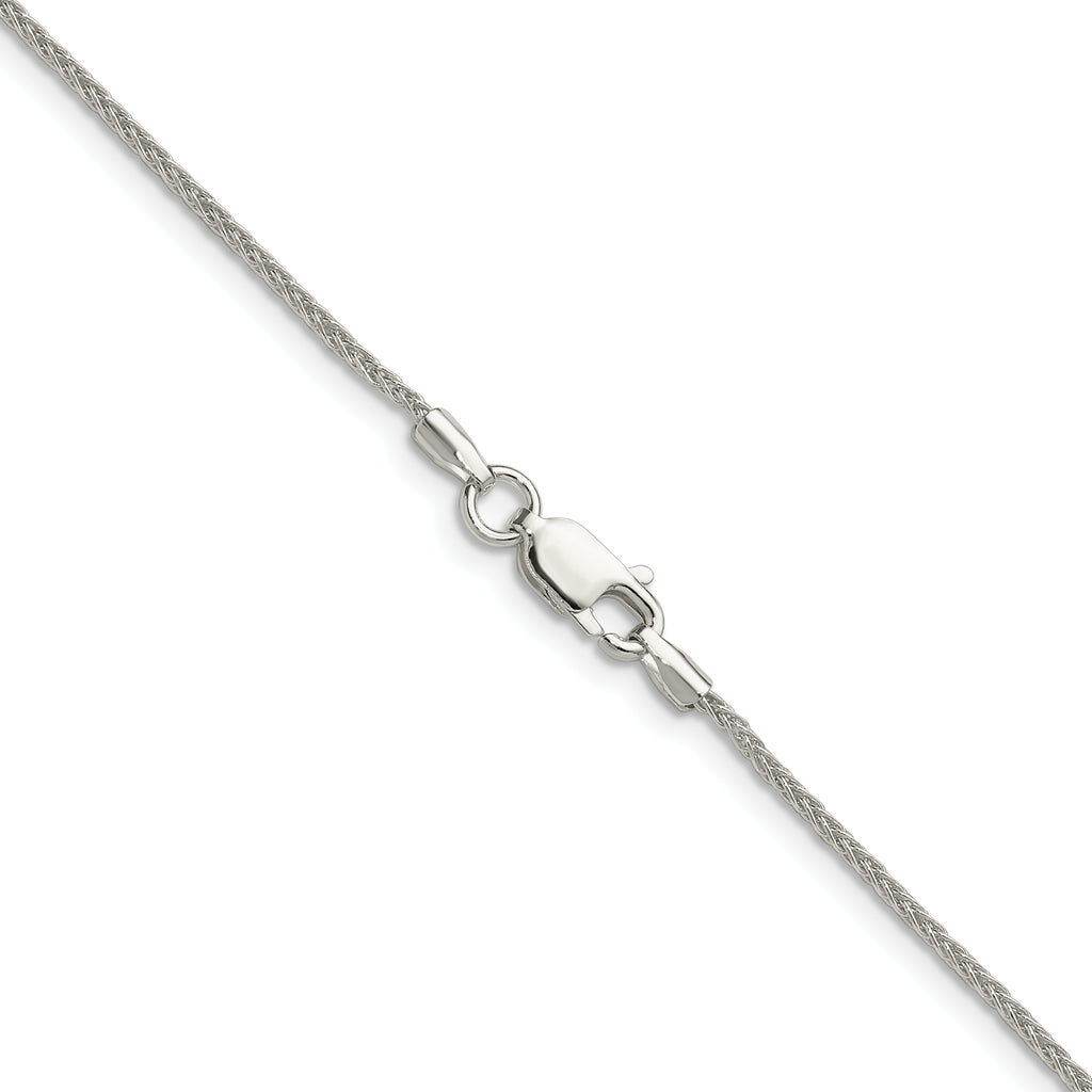 Sterling Silver 1.3mm 8 Sided D/C Double Spiga Chain