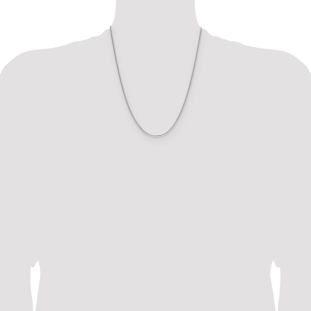 Sterling Silver 1.3mm 8 Sided D/C Double Spiga Chain
