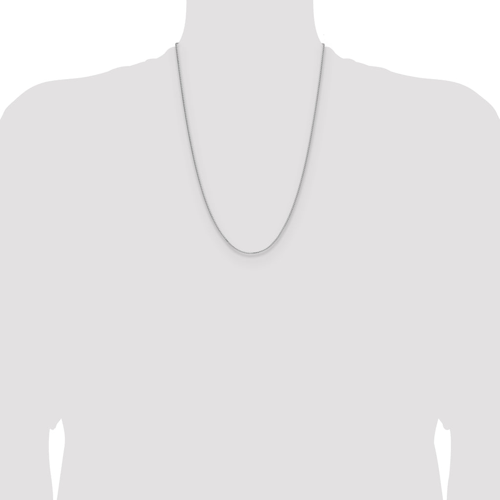 Sterling Silver 1.3mm 8 Sided D/C Double Spiga Chain