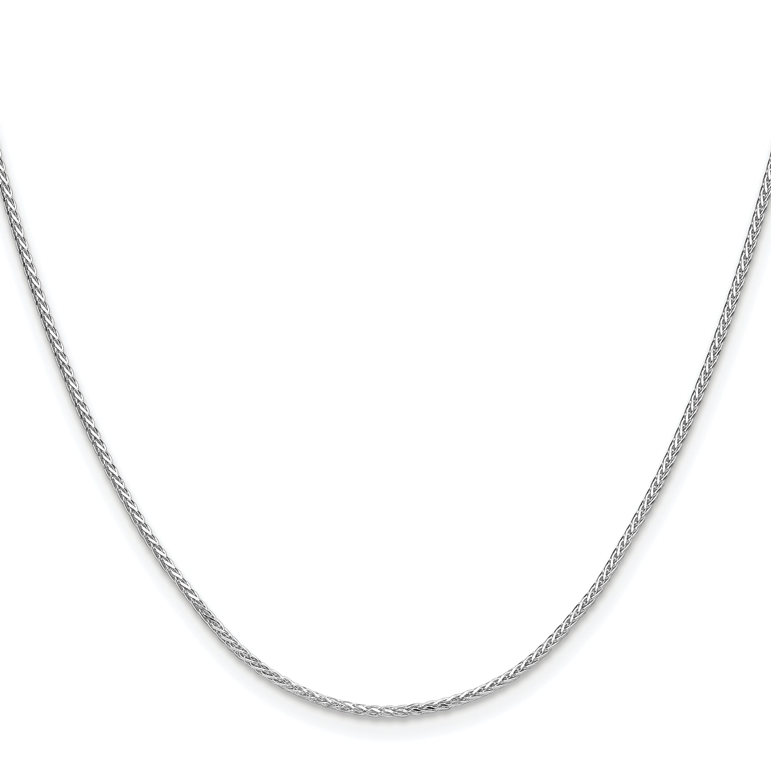 Sterling Silver Rhodium-plated 1.3mm 8 Sided D/C Double Spiga Chain
