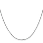 Sterling Silver Rhodium-plated 1.3mm 8 Sided D/C Double Spiga Chain