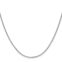 Sterling Silver Rhodium-plated 1.3mm 8 Sided D/C Double Spiga Chain