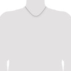 Sterling Silver Rhodium-plated 1.45mm 8 Sided D/C Double Spiga Chain