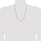 Sterling Silver Rhodium-plated 1.45mm 8 Sided D/C Double Spiga Chain