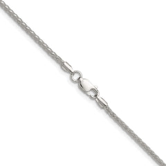 Sterling Silver 2.0mm 8 Sided D/C Double Spiga Chain