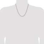 Sterling Silver 2.0mm 8 Sided D/C Double Spiga Chain