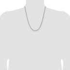 Sterling Silver 2.0mm 8 Sided D/C Double Spiga Chain