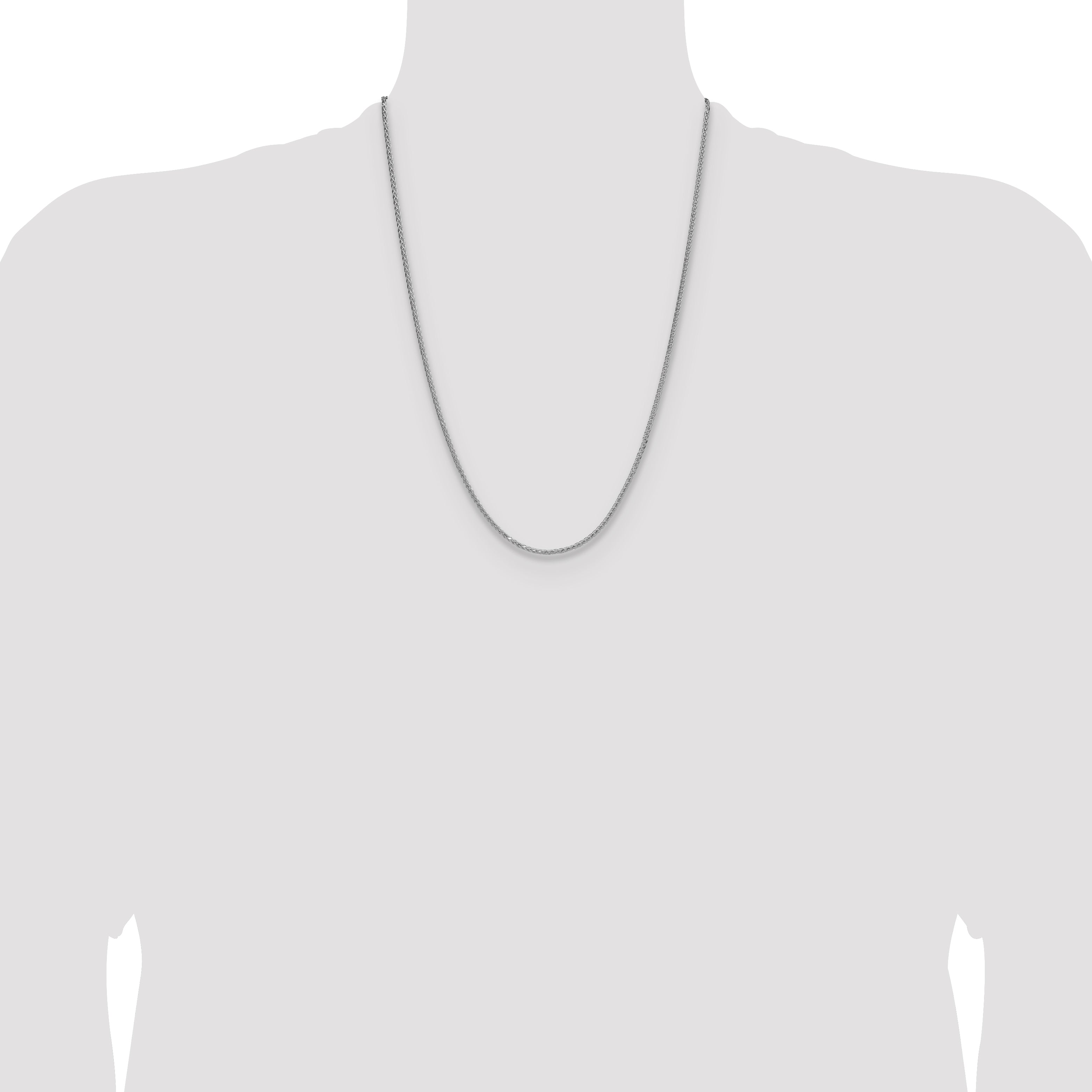 Sterling Silver 2.0mm 8 Sided D/C Double Spiga Chain
