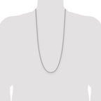 Sterling Silver 2.0mm 8 Sided D/C Double Spiga Chain