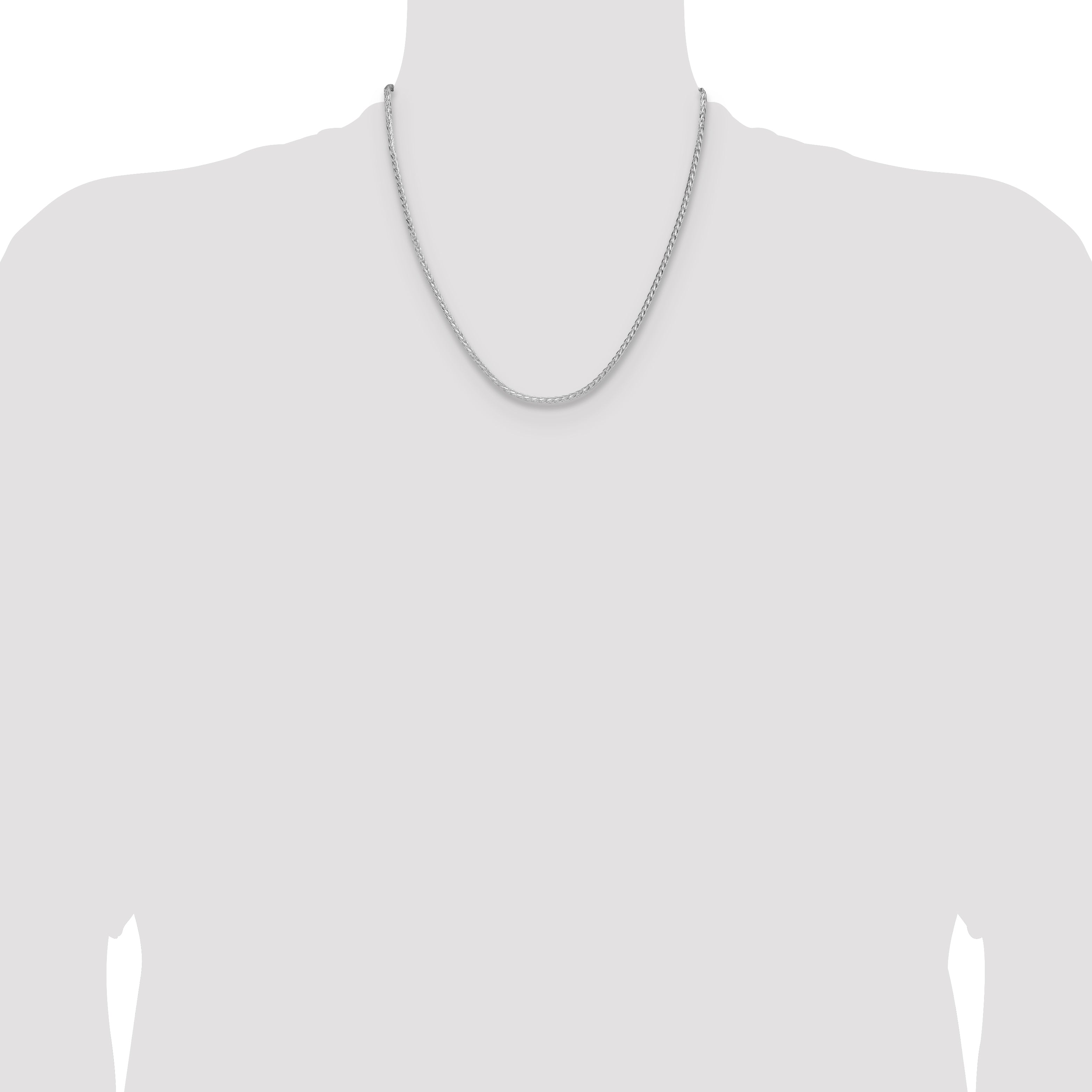 Sterling Silver 2.5mm 8 Sided D/C Double Spiga Chain