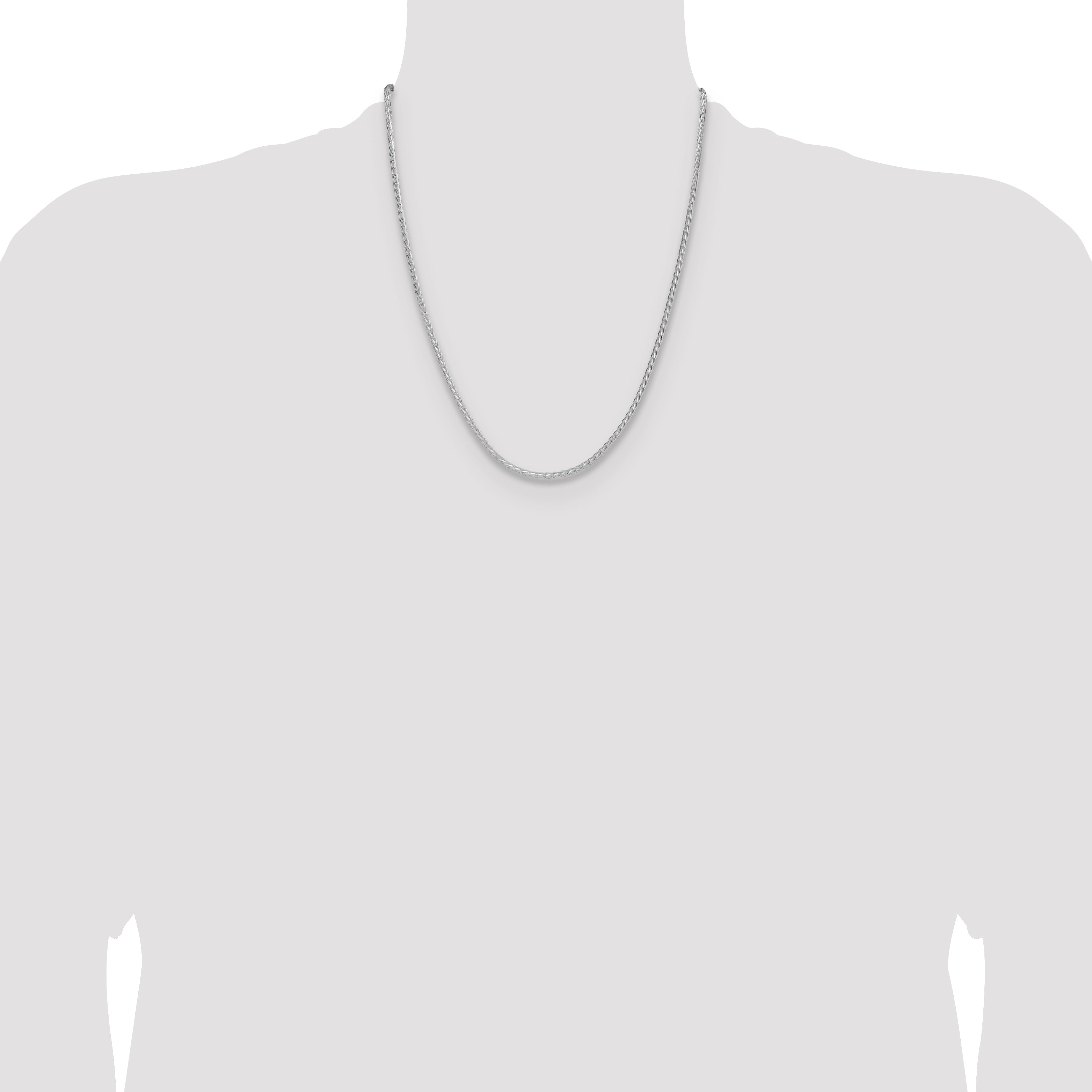 Sterling Silver 2.5mm 8 Sided D/C Double Spiga Chain