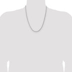 Sterling Silver 2.5mm 8 Sided D/C Double Spiga Chain