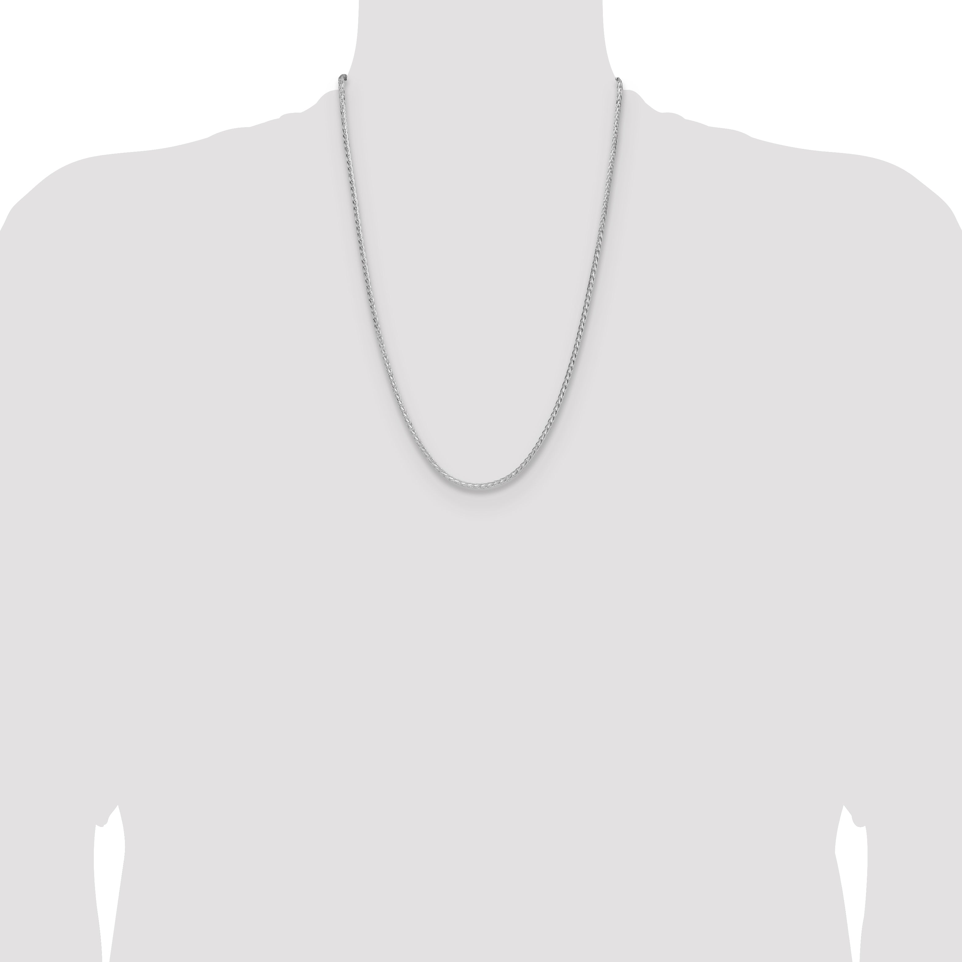 Sterling Silver 2.5mm 8 Sided D/C Double Spiga Chain