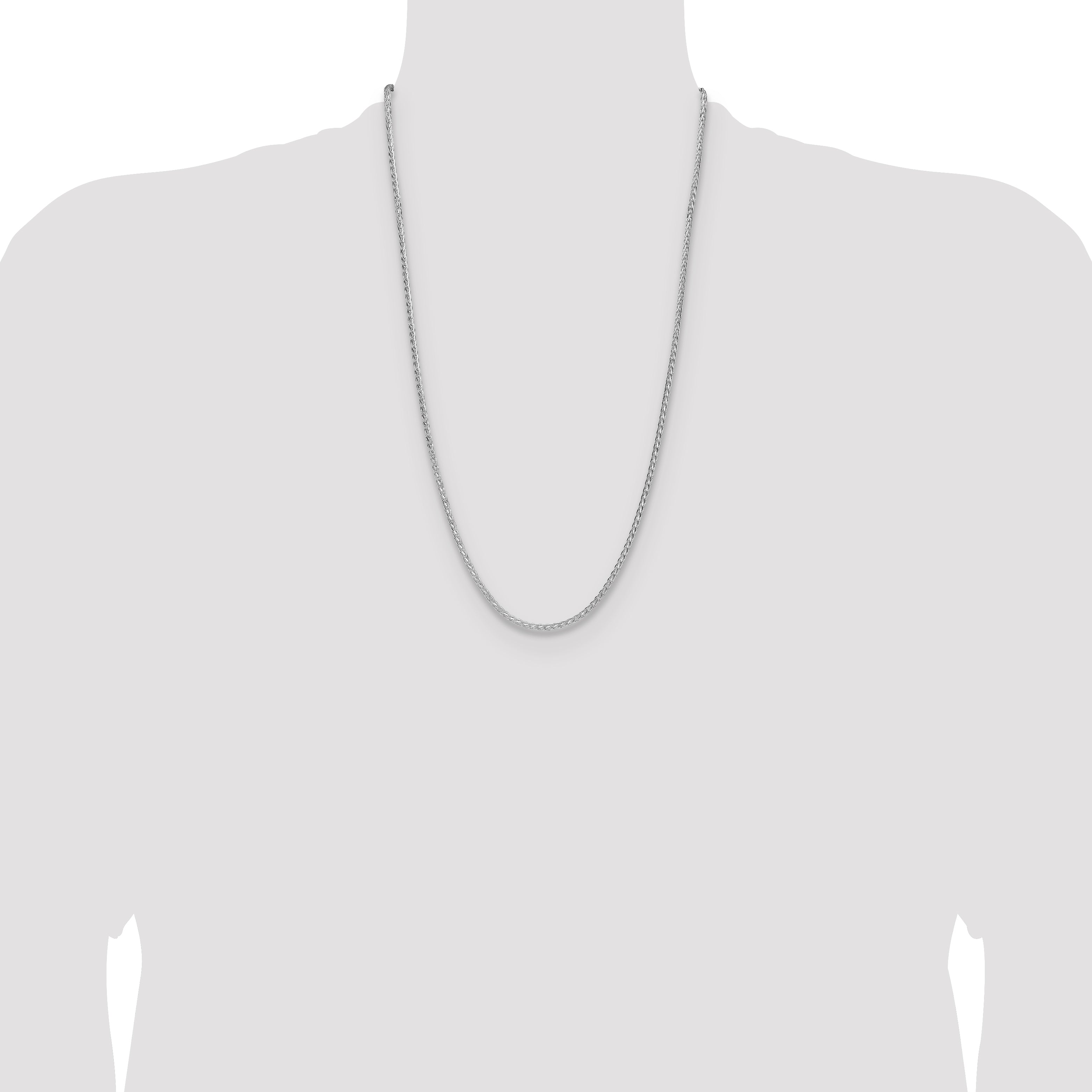 Sterling Silver 2.5mm 8 Sided D/C Double Spiga Chain