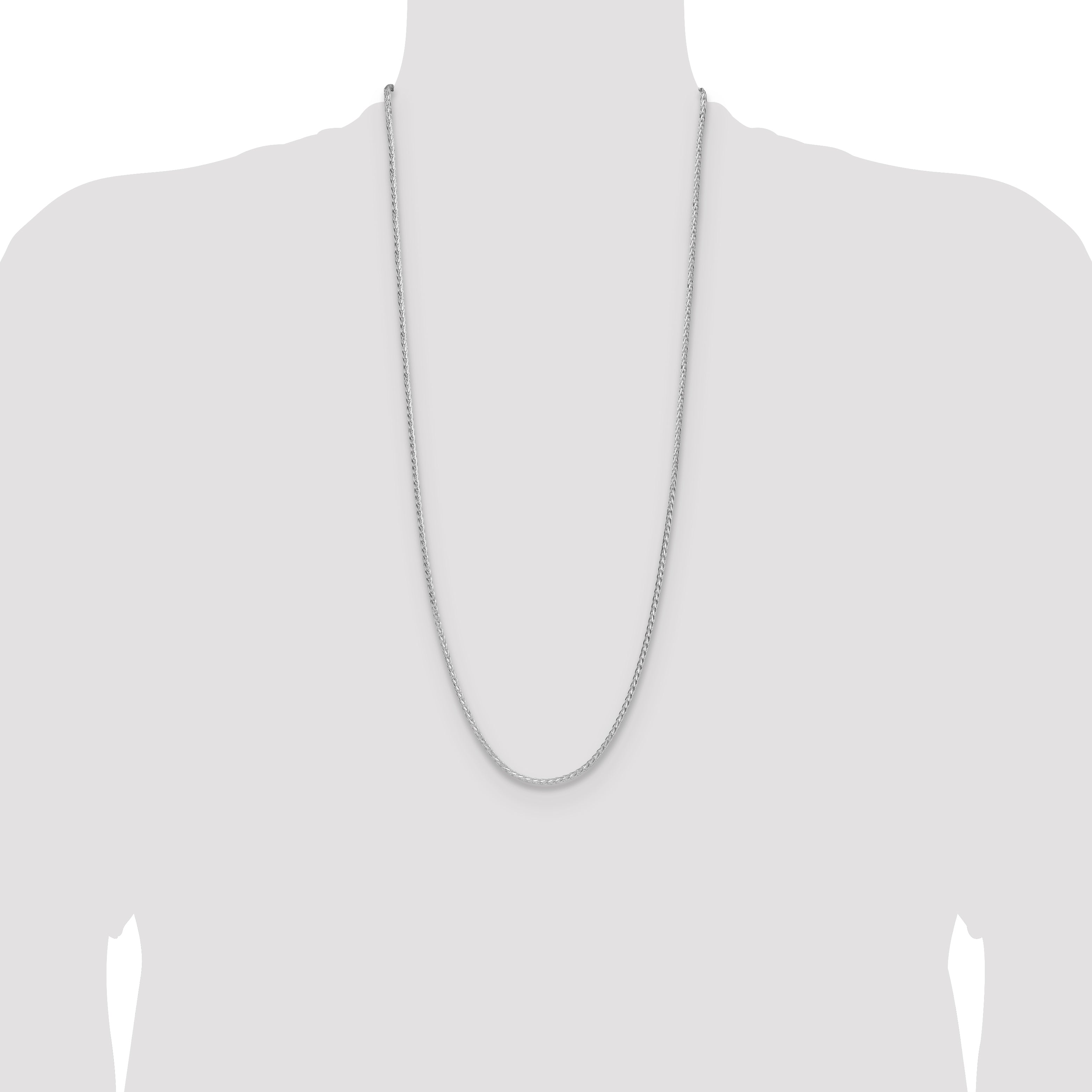 Sterling Silver 2.5mm 8 Sided D/C Double Spiga Chain