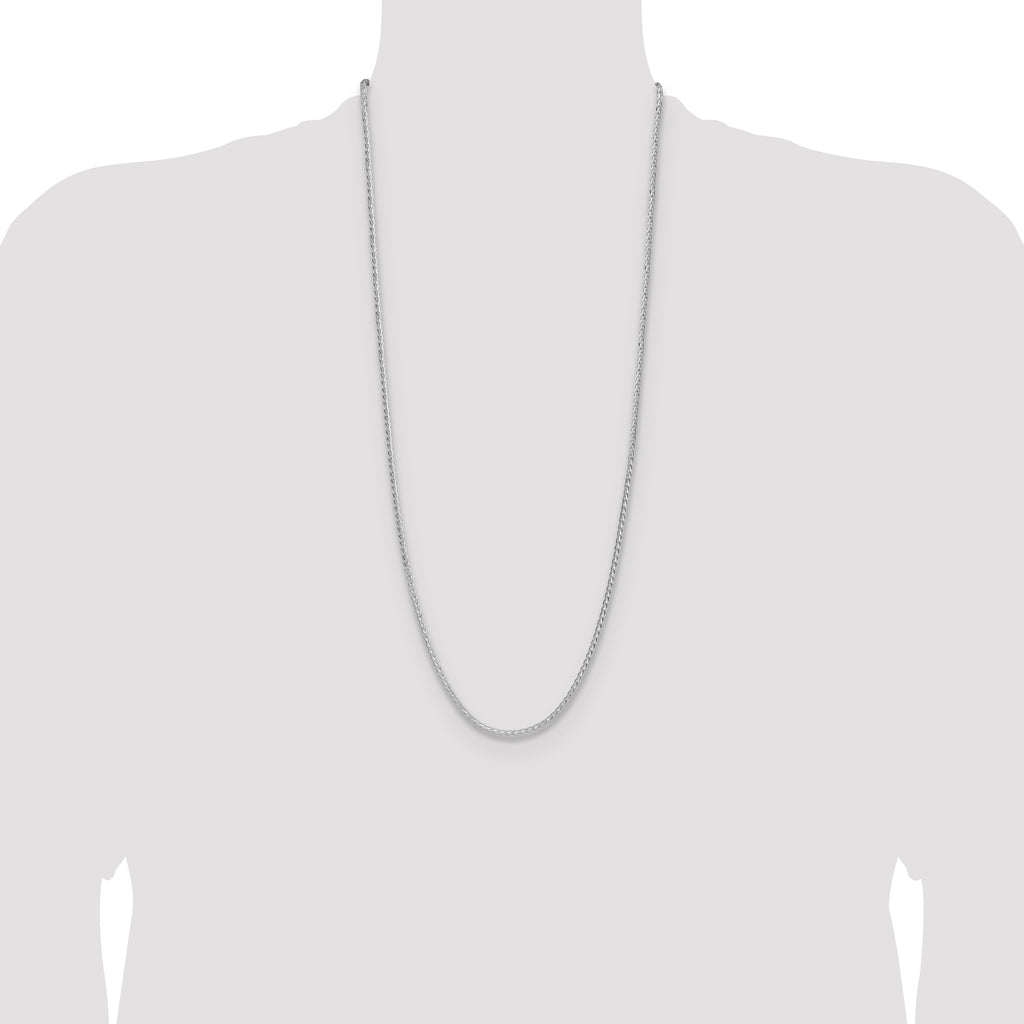 Sterling Silver 2.5mm 8 Sided D/C Double Spiga Chain