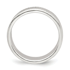 Sterling Silver 6mm Flat with Rope Edge Size 12 Band