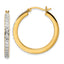 Diamond Fascination Diamond Mystique Sterling Silver 18K Gold-plated Diamond Hoop Earrings
