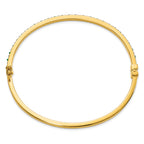 Diamond Fascination Diamond Mystique Sterling Silver 18K Gold-plated Diamond and Emerald Hoop Earrings and Bangle Set