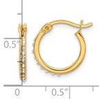 Sterling Silver 18K Gold-plated Diamond Mystique Hoop Earrings