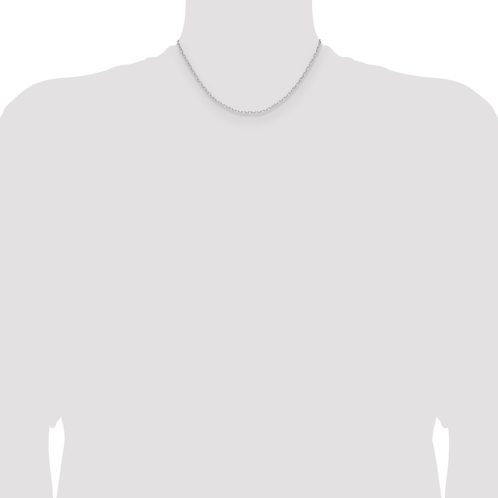 Sterling Silver Rhodium-plated 2.0mm D/C Forzantine Chain