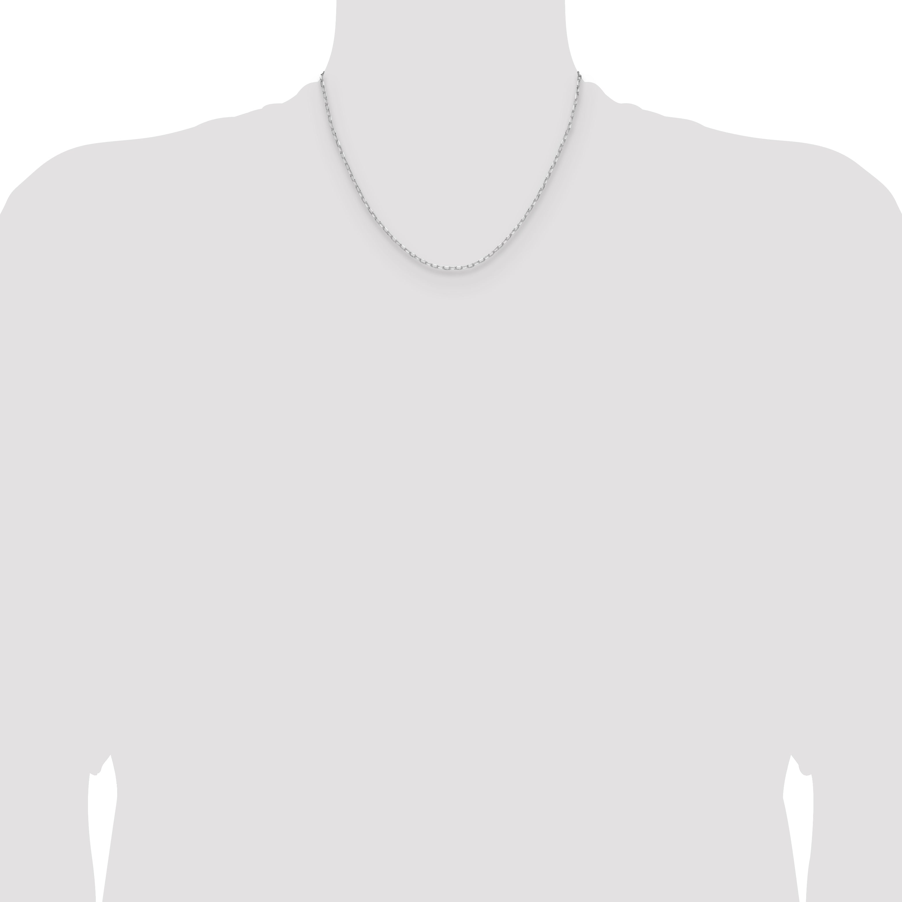 Sterling Silver Rhodium-plated 2.0mm D/C Forzantine Chain