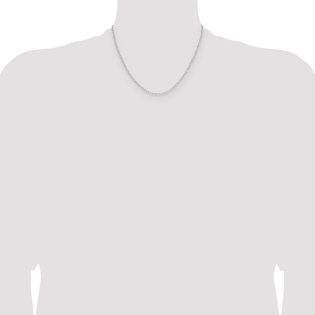 Sterling Silver Rhodium-plated 2.0mm D/C Forzantine Chain