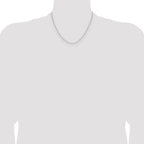 Sterling Silver Rhodium-plated 2.0mm D/C Forzantine Chain