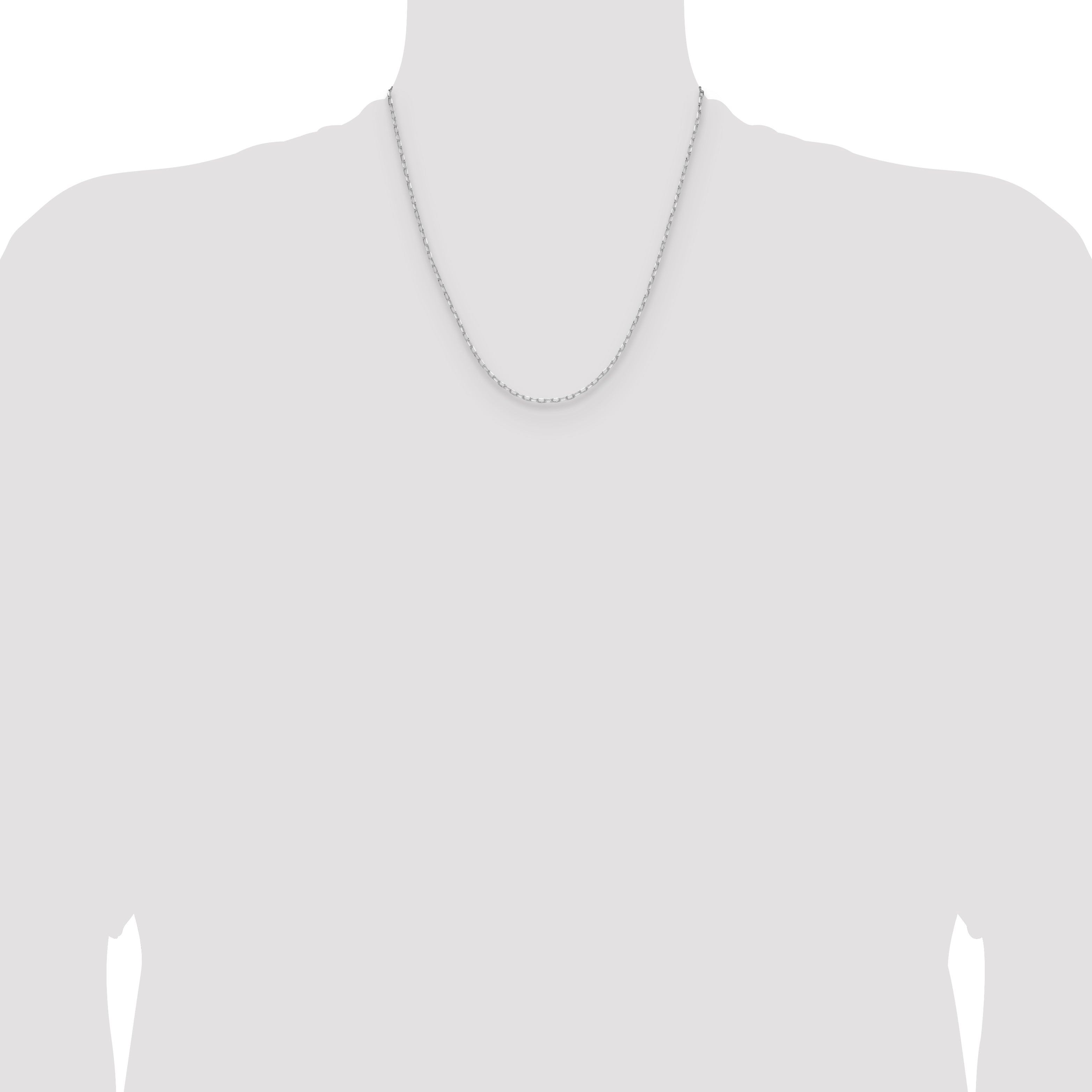Sterling Silver Rhodium-plated 2.0mm D/C Forzantine Chain