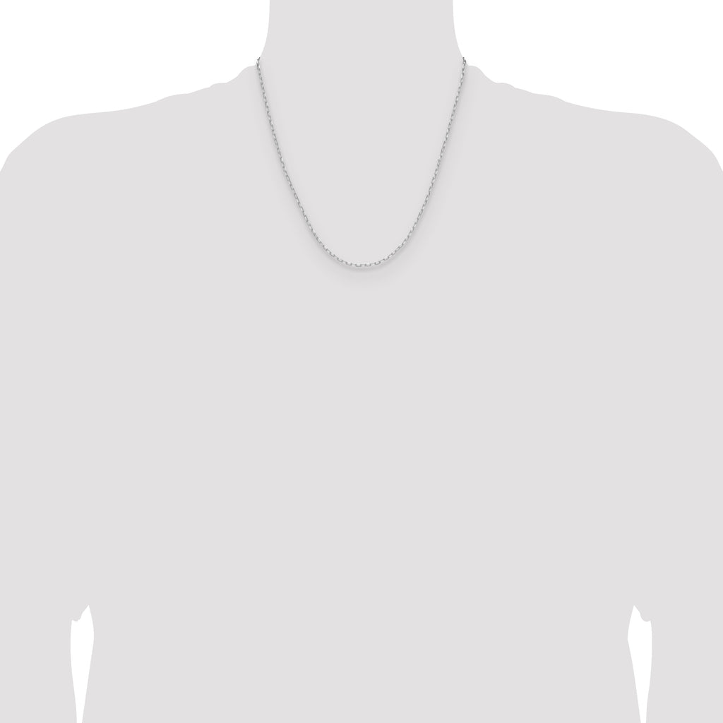Sterling Silver Rhodium-plated 2.0mm D/C Forzantine Chain