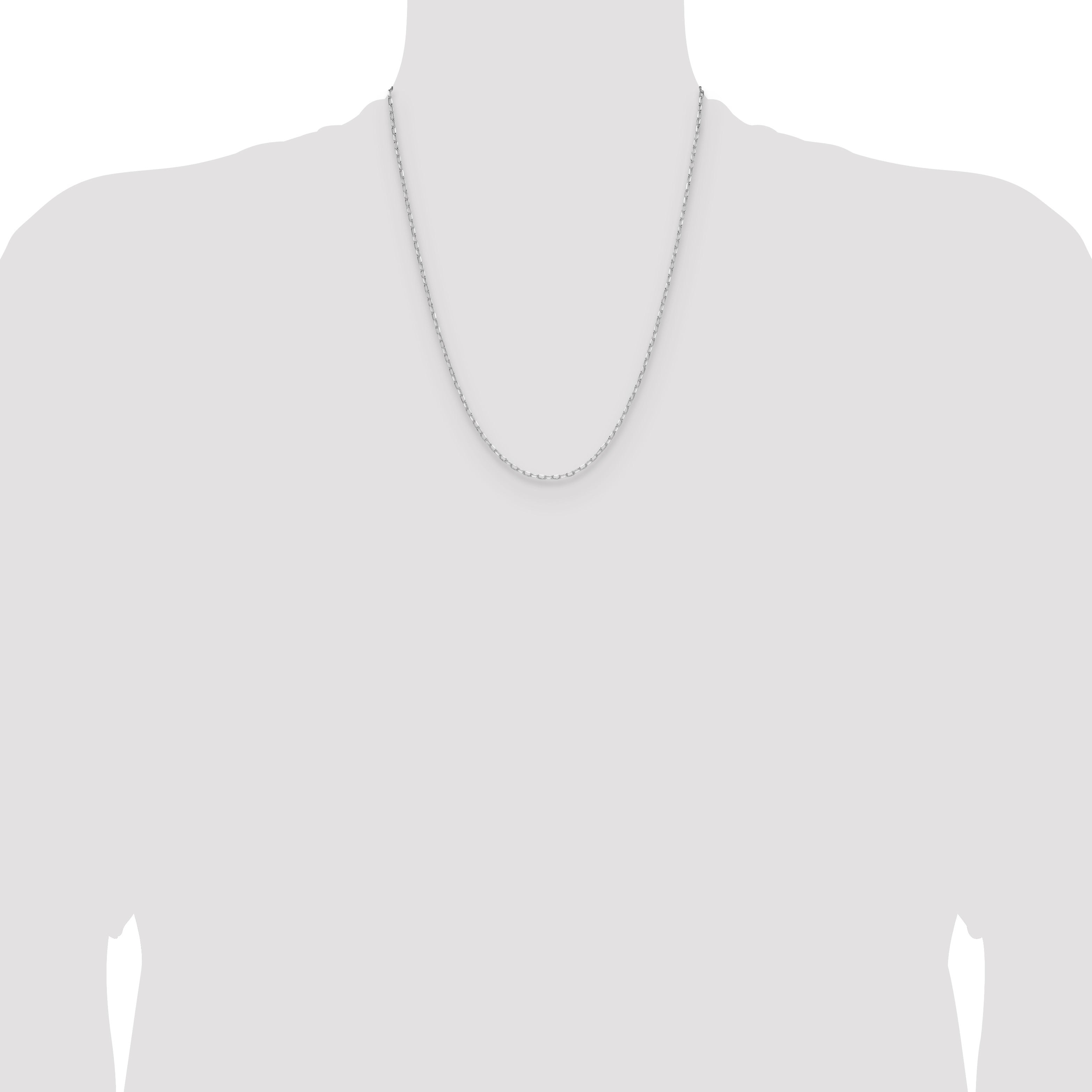 Sterling Silver Rhodium-plated 2.0mm D/C Forzantine Chain