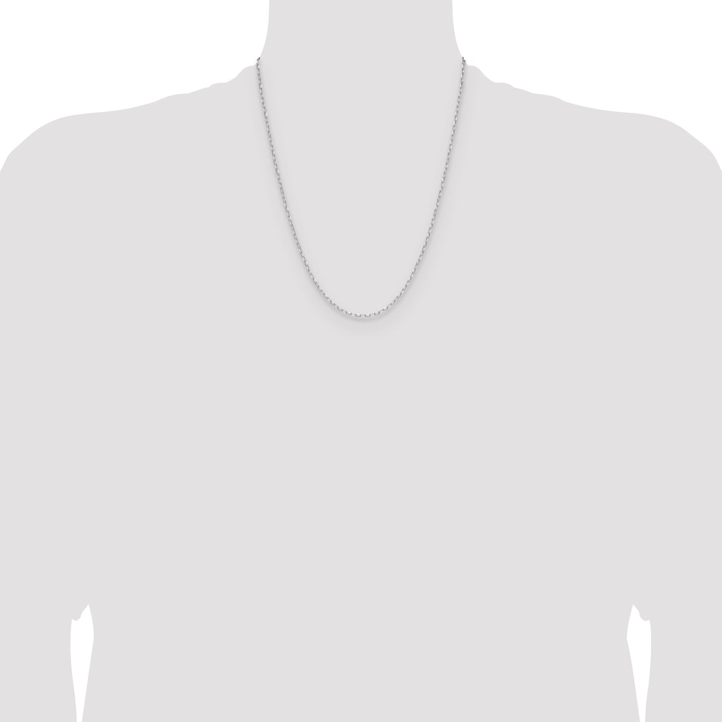 Sterling Silver Rhodium-plated 2.0mm D/C Forzantine Chain