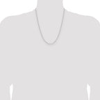 Sterling Silver Rhodium-plated 2.0mm D/C Forzantine Chain