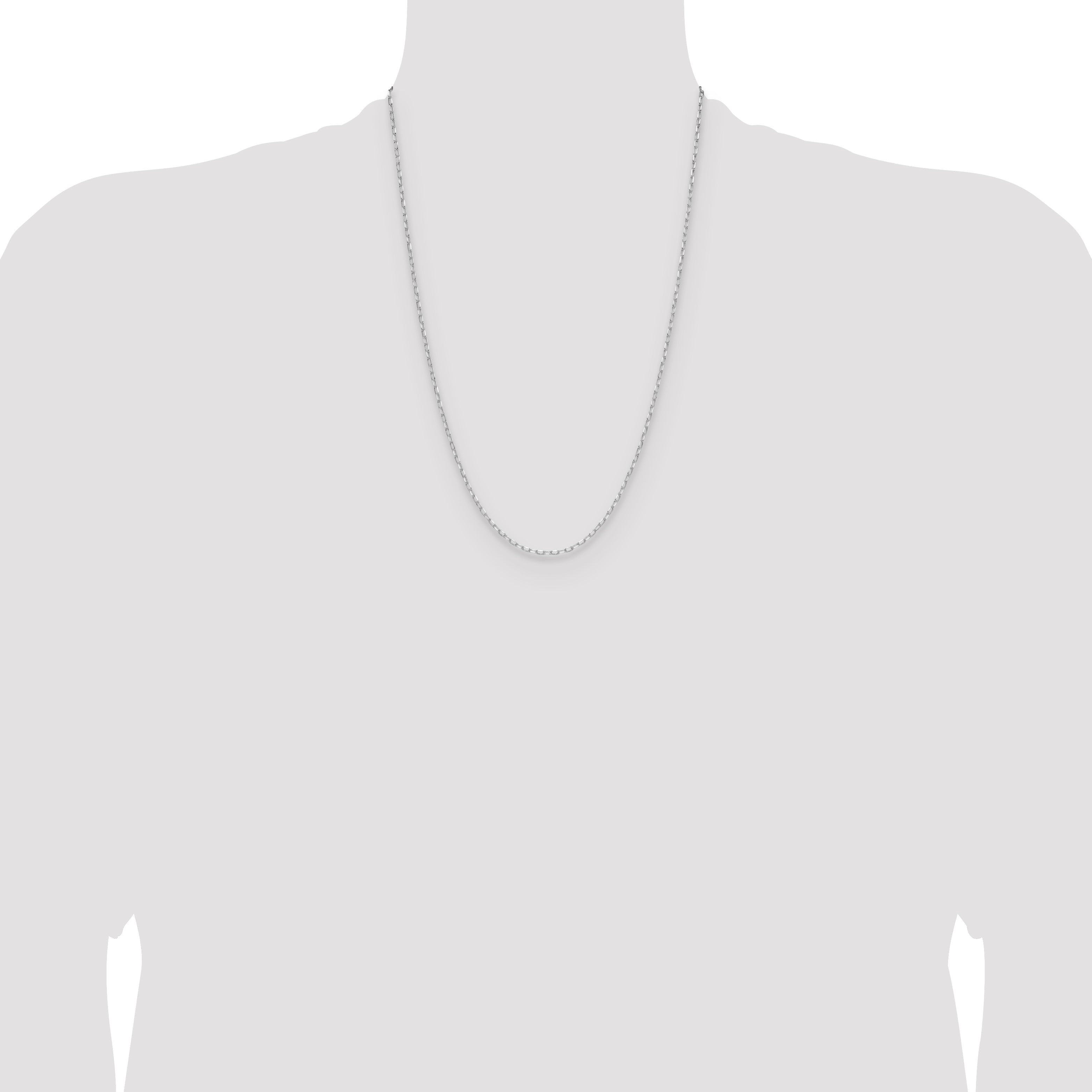 Sterling Silver Rhodium-plated 2.0mm D/C Forzantine Chain