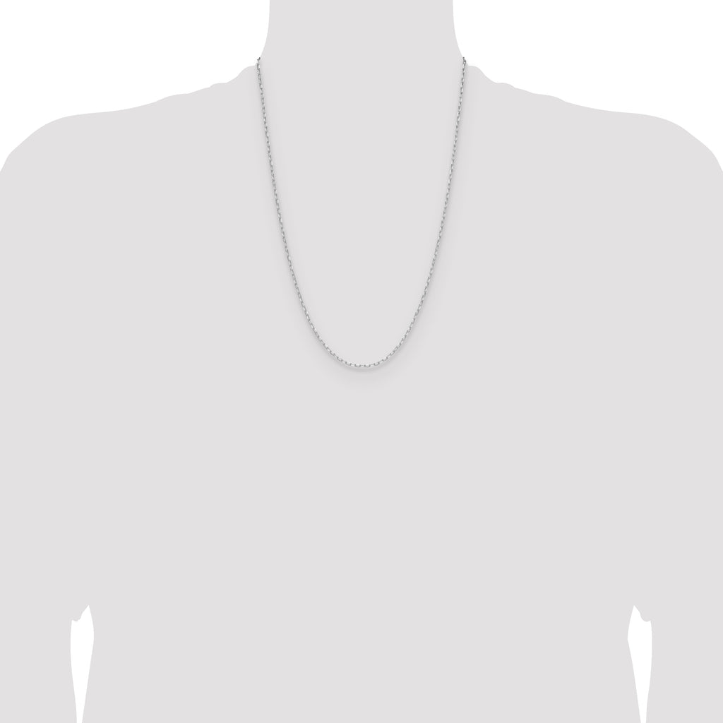 Sterling Silver Rhodium-plated 2.0mm D/C Forzantine Chain