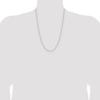 Sterling Silver Rhodium-plated 2.0mm D/C Forzantine Chain