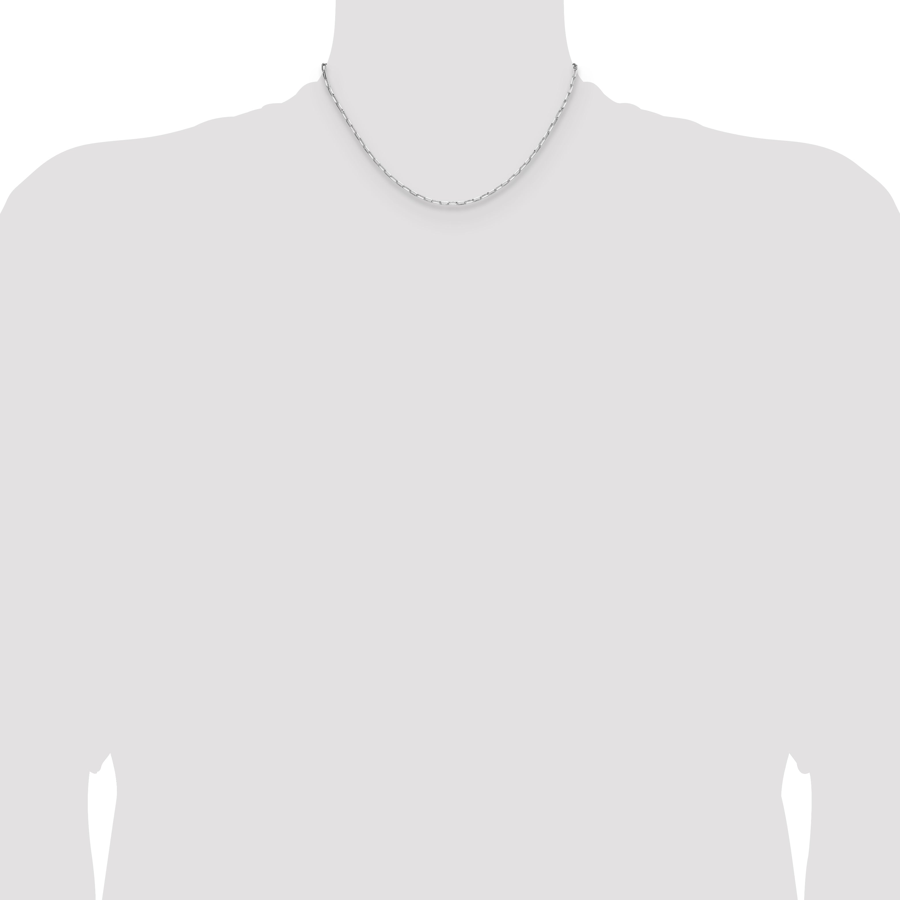 Sterling Silver Rhodium-plated 2.15mm D/C Forzantine Chain