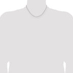 Sterling Silver Rhodium-plated 2.15mm D/C Forzantine Chain