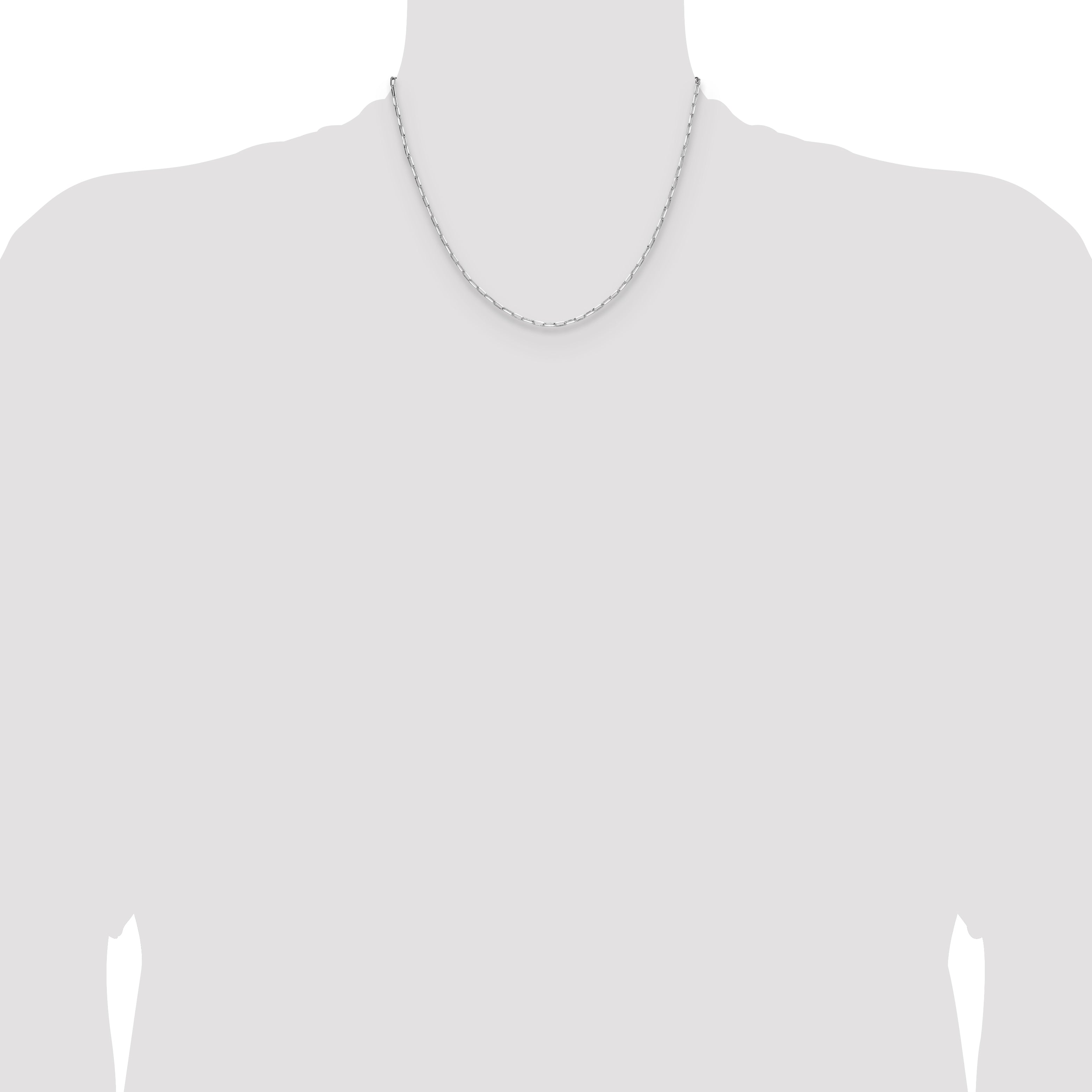 Sterling Silver Rhodium-plated 2.15mm D/C Forzantine Chain