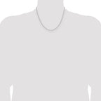 Sterling Silver Rhodium-plated 2.15mm D/C Forzantine Chain