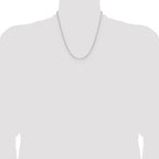 Sterling Silver Rhodium-plated 2.15mm D/C Forzantine Chain