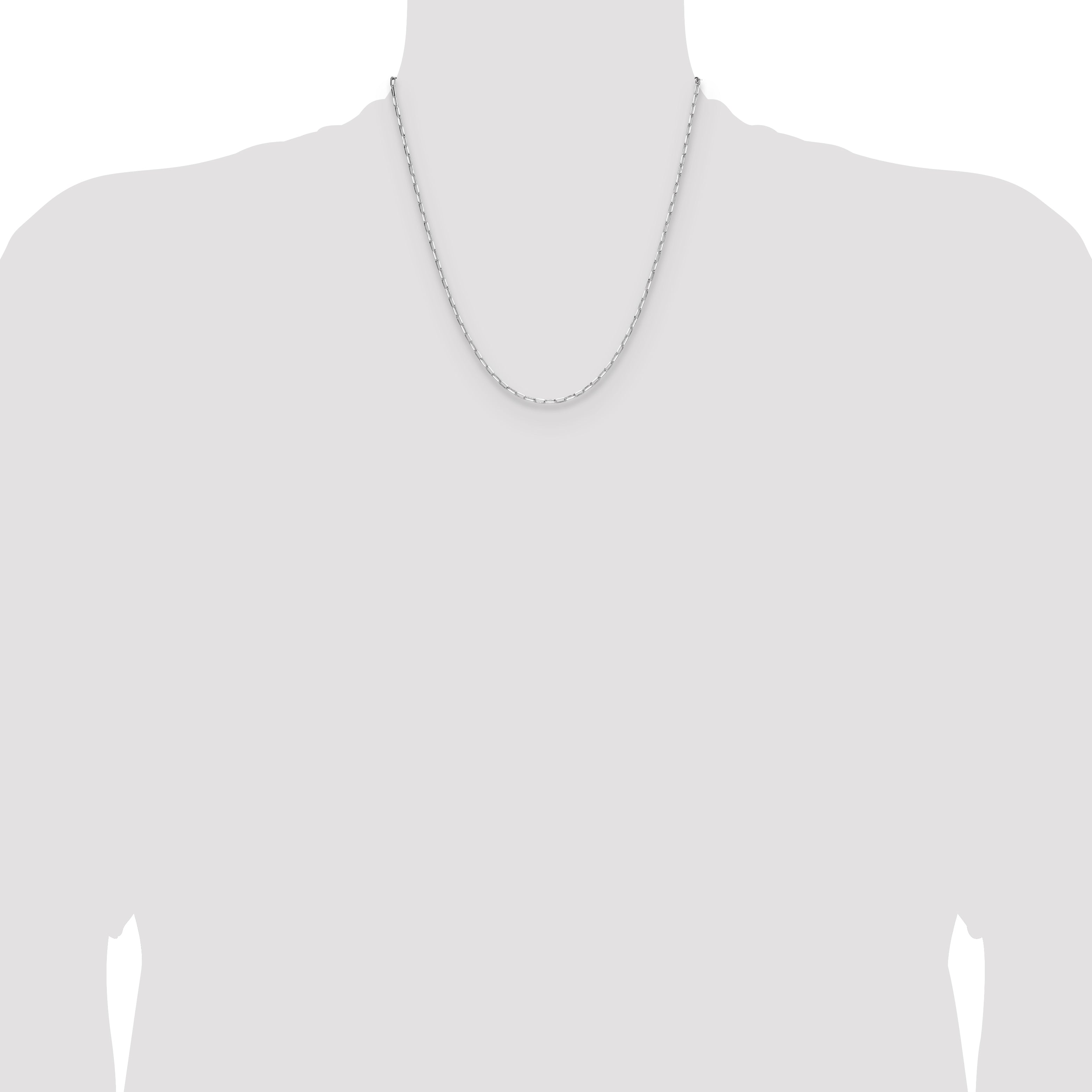 Sterling Silver Rhodium-plated 2.15mm D/C Forzantine Chain