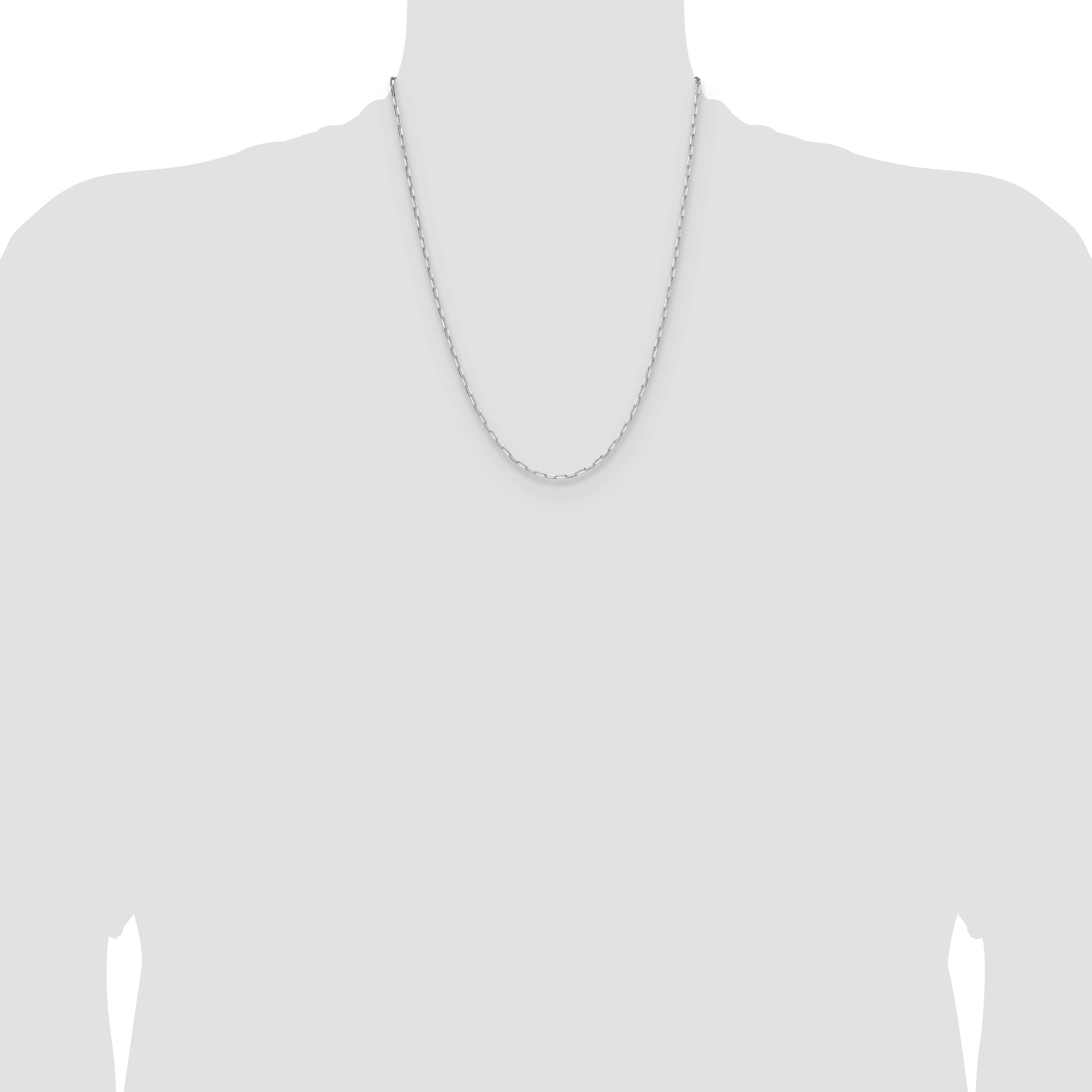 Sterling Silver Rhodium-plated 2.15mm D/C Forzantine Chain