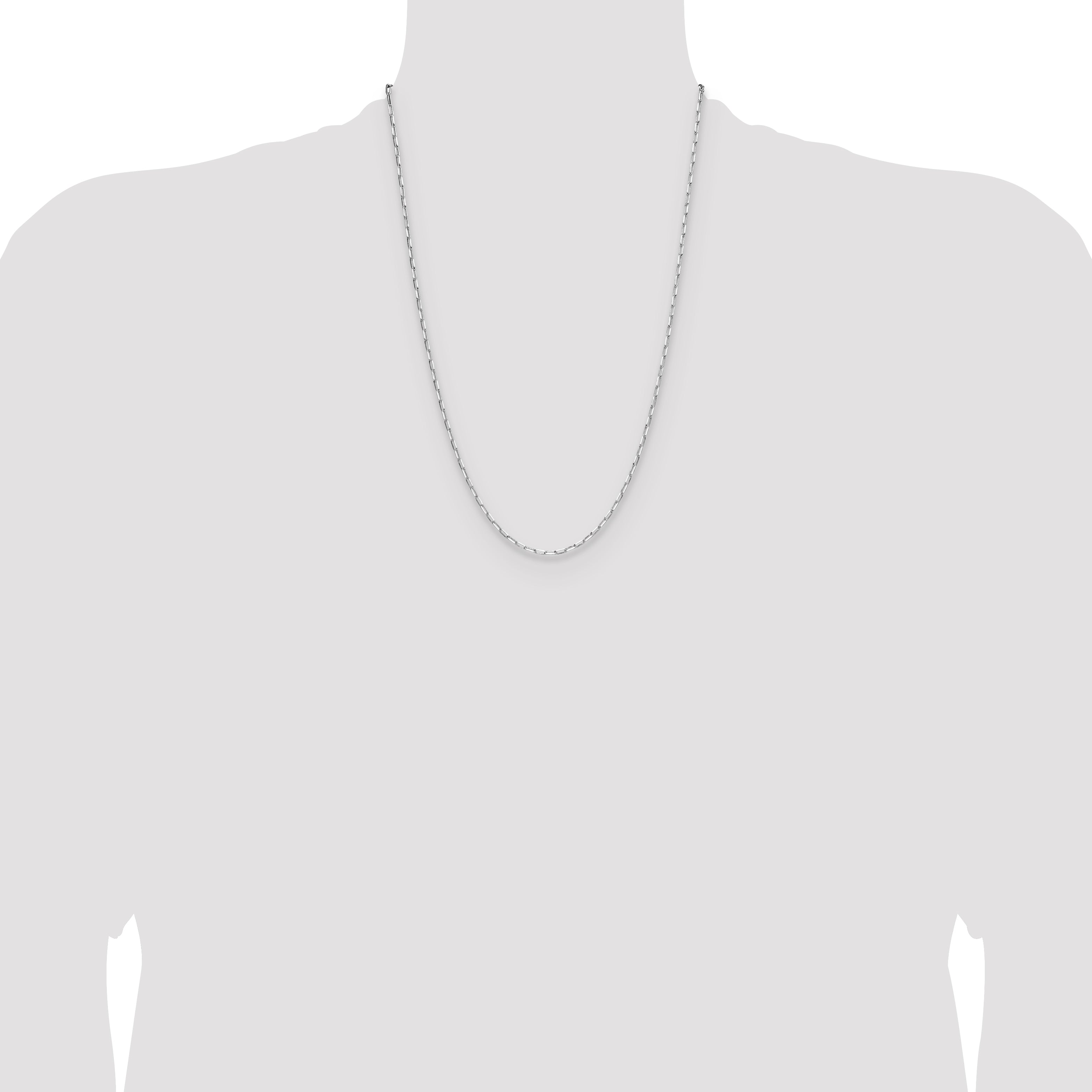Sterling Silver Rhodium-plated 2.15mm D/C Forzantine Chain