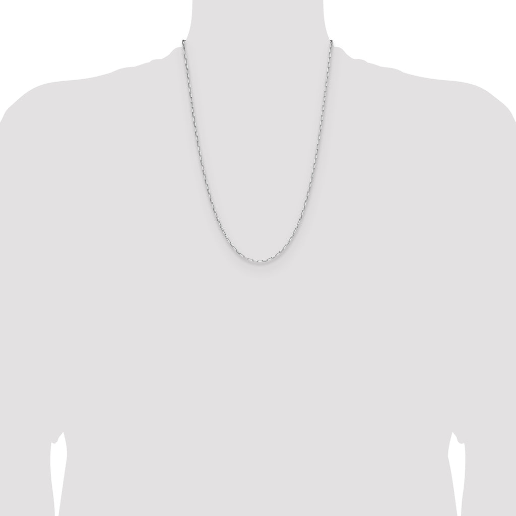 Sterling Silver Rhodium-plated 2.15mm D/C Forzantine Chain