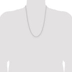 Sterling Silver Rhodium-plated 2.15mm D/C Forzantine Chain